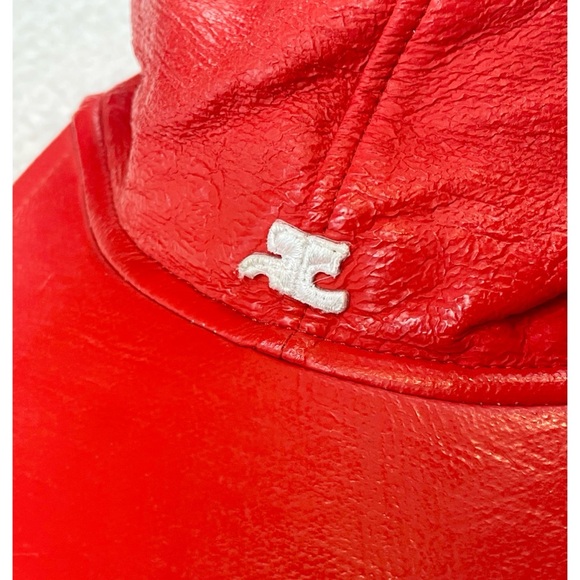 COURRÈGES • Red/White Vinyl Logo Baseball Hat - Picture 14 of 15